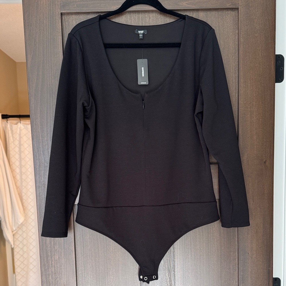 Express Black Long Sleeve Bodysuit